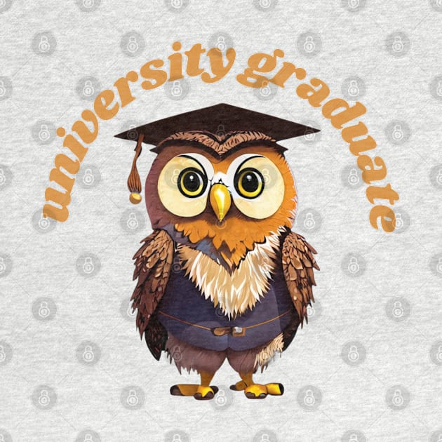 University graduate cartoon owl by Project Charlie